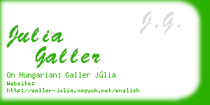 julia galler business card